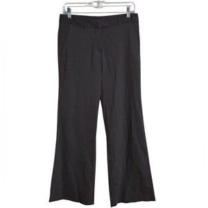 Vintage 90's Theory Emery MTS Linen Blend Brown Low Rise Flare Leg Dress Pants 4